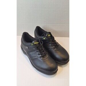 TOMMY ARMOUR Black Golf Shoes Men's Sz 8 Leather Lace Up Spikes Sports Active